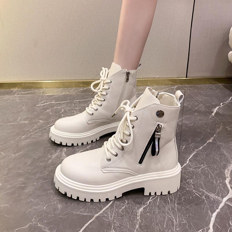 British style platform Martin boots short boots in stock 2025 autumn new fashionable versatile not tired feet leather boots