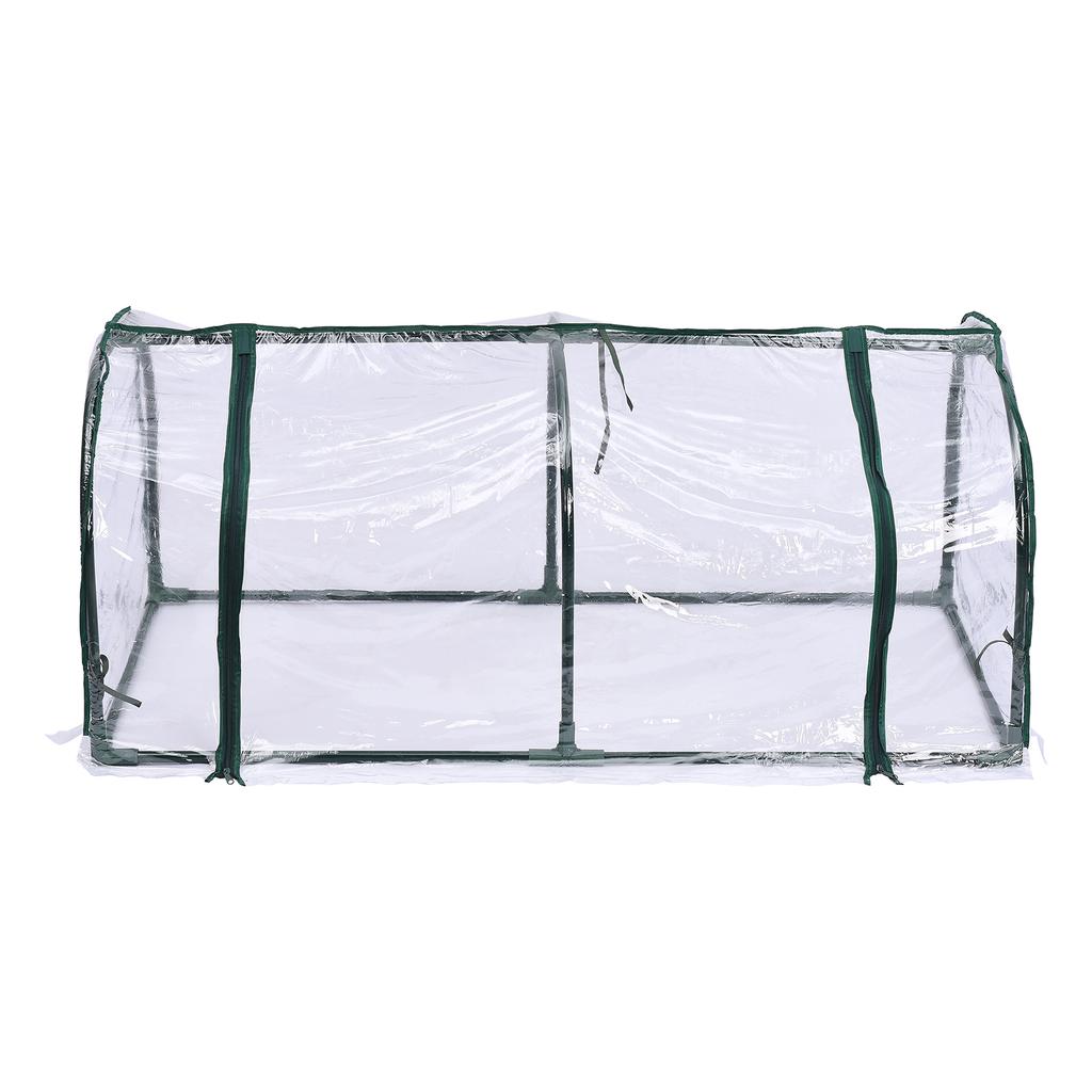 120x60x48cm Kashoes Warm Plastic Folie Warm Huis Regenbestendige Buitenhoes voor Tuinplanten met 2 Ritsen