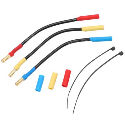 3Pcs 4mm Banana Plug Extension Cable 13cm Length Heat Resistant Banana Plugs Connector Extension Cable Wire for Boats