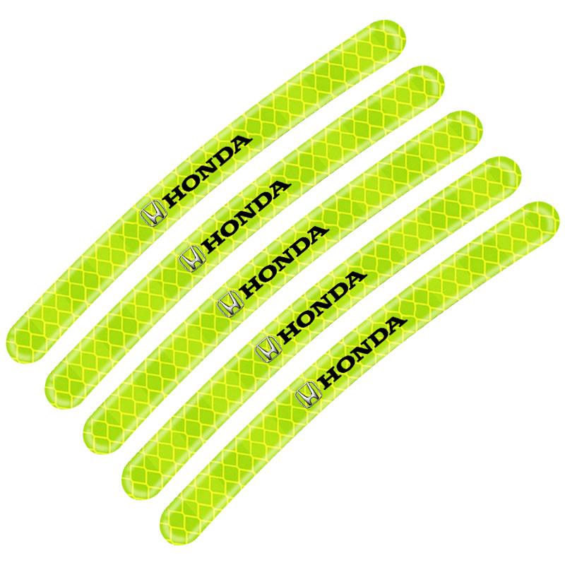 

Светоотражающие наклейки на ступицу колеса автомобиля, светящиеся аксессуары для обода шины для Honda Fit Mugen Insight Type S R VTEC DOHC Modulo Vezel Legend RR Si