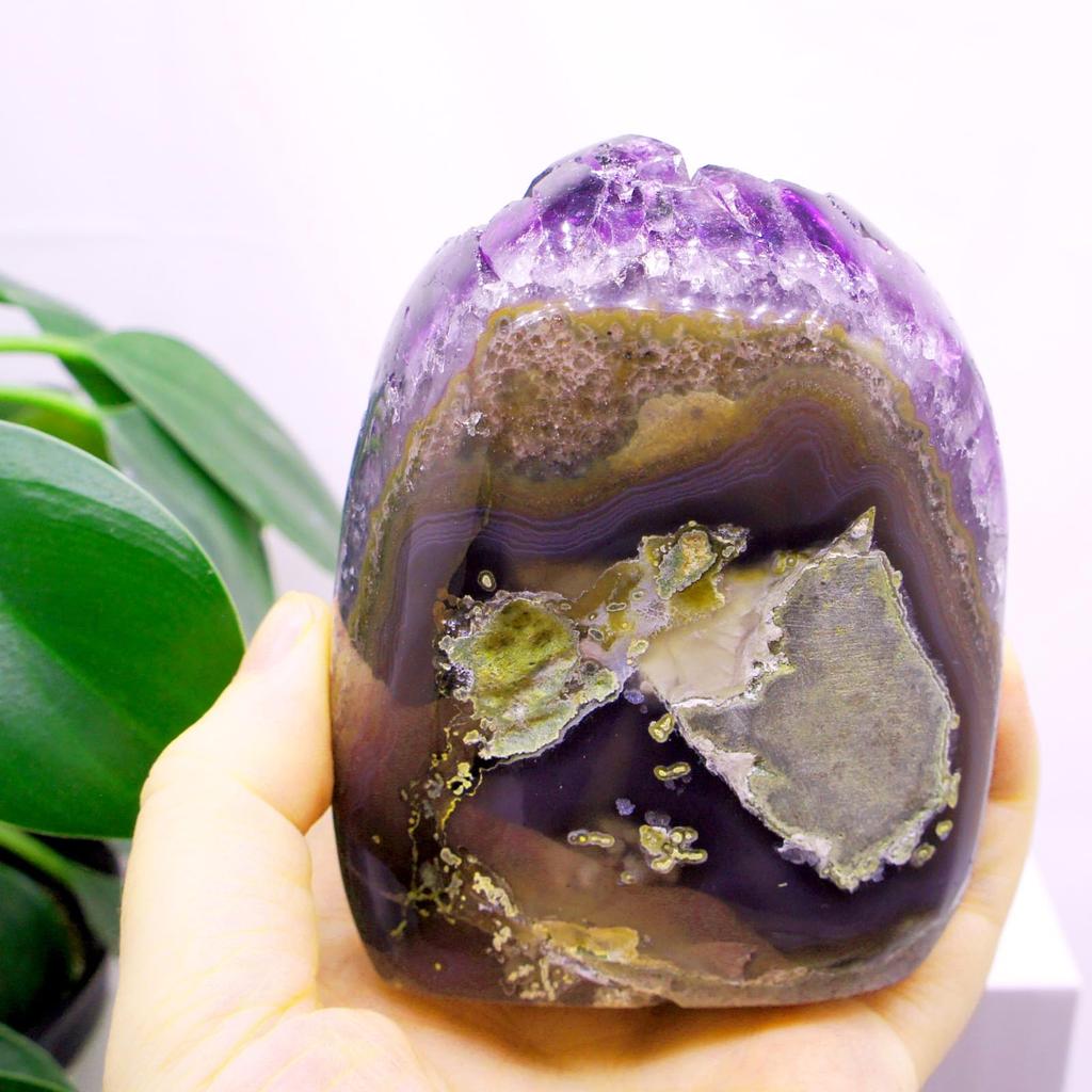 Amethyst Natural Carefully Selected Natural Raw Feng Good Luck [TANAKA YA] Cluster, 100% Quartz, High-Quality Stone, Approx. 947557mm, Weight