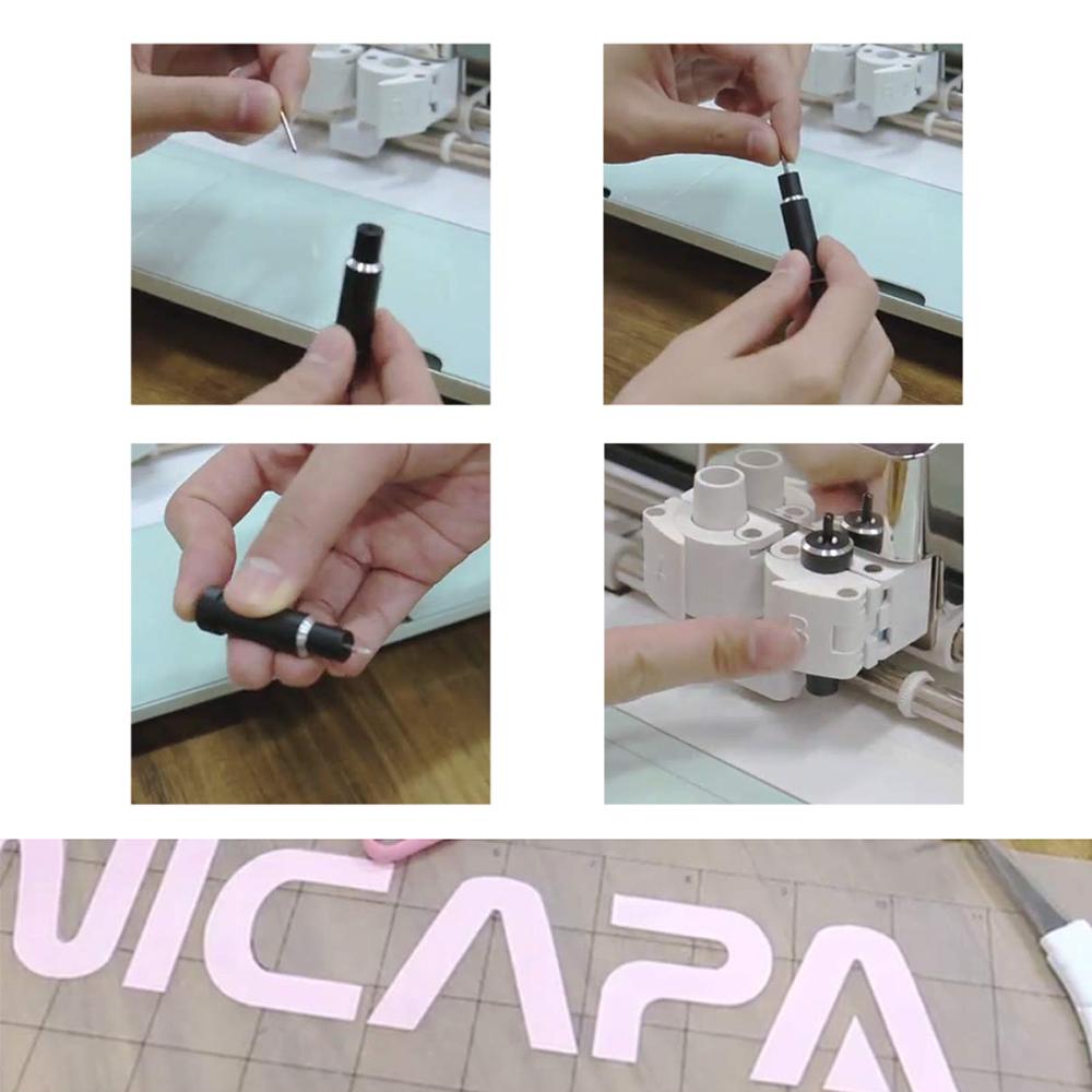 50 Pièces Lames de Rechange 30/45/60 Degrés Pour Traceur Roland Cricut Lames de Couteau Cutter Pour Outils Électriques Traceur de Découpe