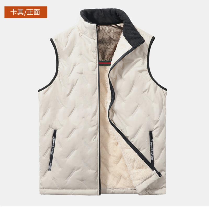 

Новый зимний мужской графеновый жилет на флисе большого размера из овечьей шерсти, теплый верхний жилет без рукавов 8XL