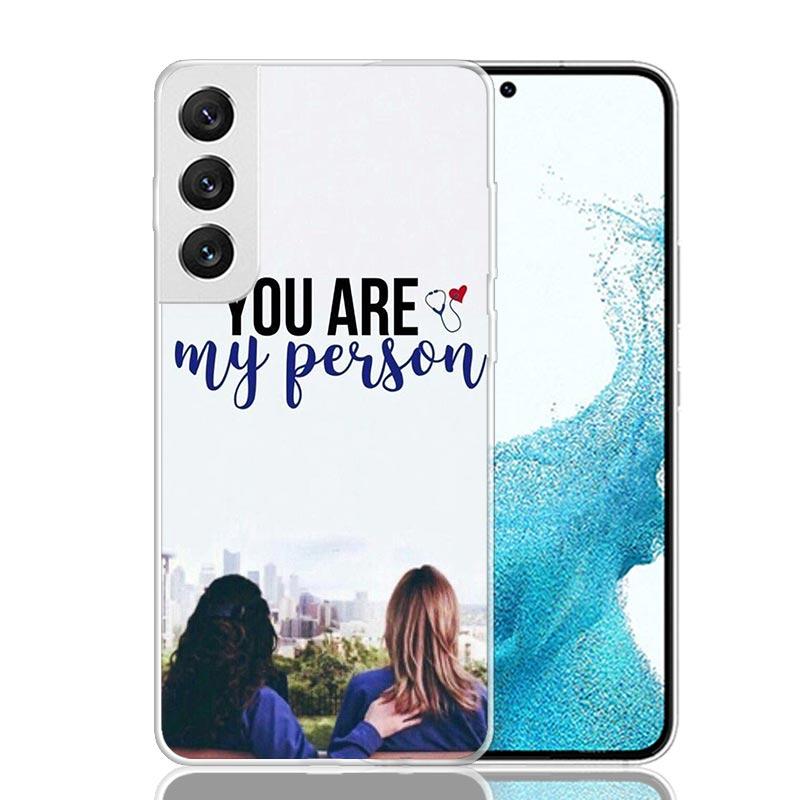 Greys Anatomy Person Case Phone Cover for Samsung Galaxy S24 S25 Ultra S23 Plus S22 + S21 S20 FE S10 S25Plus Trend Fundas S24 Ul