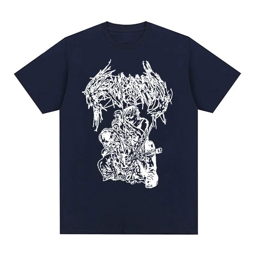 Rapper Ken Carson A Great Chaos Print Graphic Tee Shirt for Men Harajuku Fashion Clothing Tshirt Gothic Cotton Oversized T Shirt