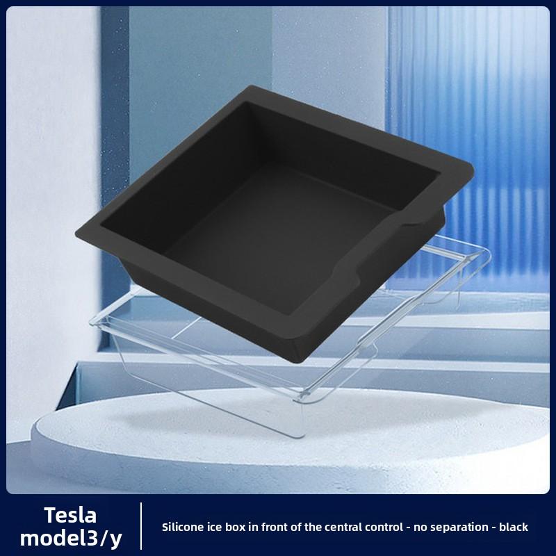 Car Sticker For Tesla Model 3 Highland Model Y Central Control Armrest Box Silicone Storage Front and Rear Storage Small Ice Box