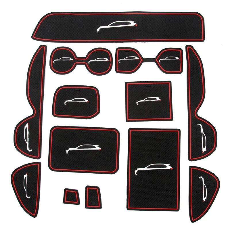 

Коврик для дверных прорезей, противоскользящая резиновая подушка для двери автомобиля, красная подушка для слота для ворот для Toyota RAV4 красный