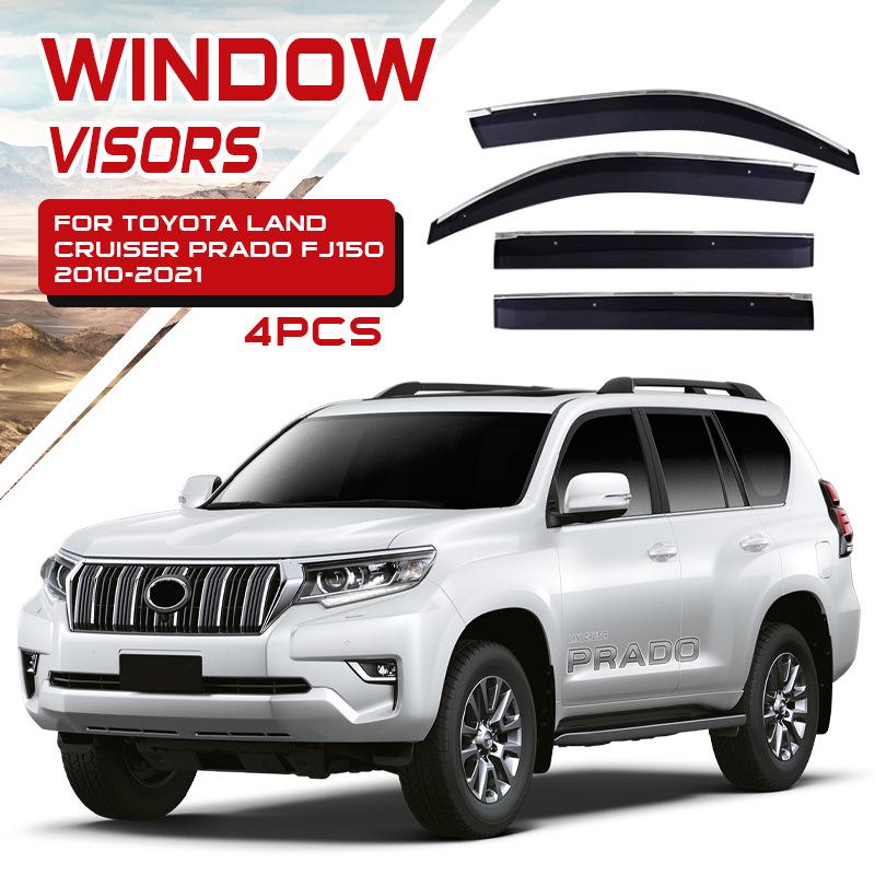 Дефлекторы боковых окон Toyota Prado Land Cruiser LC300/LC200/LC250: Накладки на брови и солнцезащитные козырьки для автомобильных окон