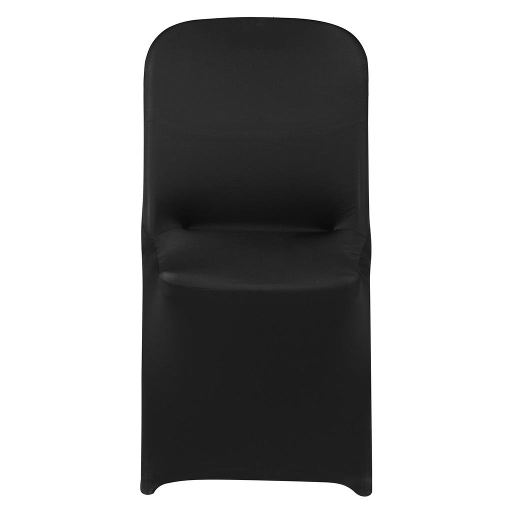 30 Pcs Black Chair Covers, Polyester Spandex Chair Cover, Stretch Slipcovers for Wedding Party Dining Banquet Flat-Front Chair Covers, Fits Chair