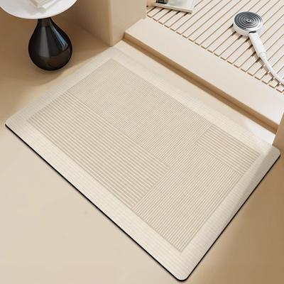 Bathroom Diatomite Floor Mats Restroom Absorbent Foot Mats Non-Slip Bathroom Kitchen Carpet Home Decoration