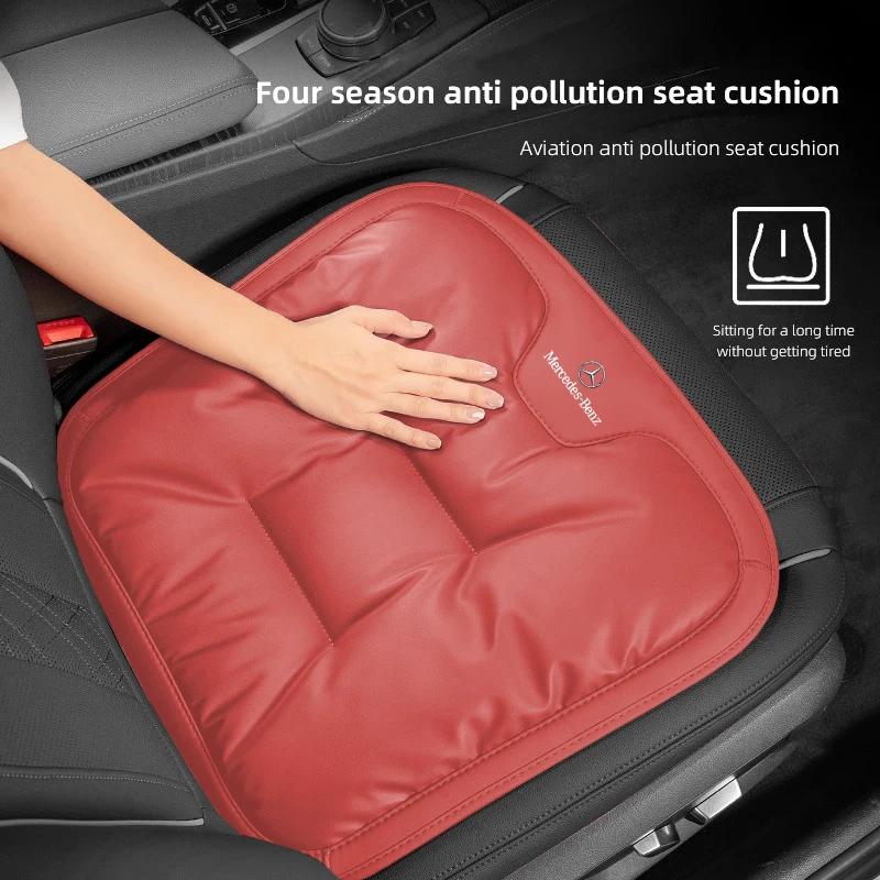 FIQ4 Hot 2025 Car Seat Cushion Cover Breathable Leather Protector Mat For Mercedes Benz AMG W203 W206 W220 W205 W211 W212 W201 W210 W