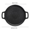 Padella per barbecue, pentola rotonda coreana, teglia da forno per campeggio all'aperto, teglia spessa in ghisa per barbecue, padella antiaderente da cucina