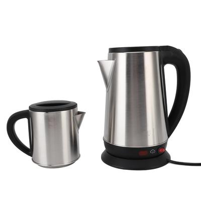 Set Théière Bouilloire Double Électrique Nettoyage Facile Sûr Acier Inoxydable Bouilloire Turque Électrique Infuseur Amovible pour Thés Noirs