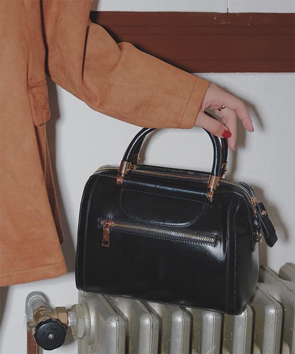 Kobe Sla Vierkant Mini Boston Tas voor Dames, Lente, Zomer, Herfst en Winter, Handtas, Schoudertas, met Riem, Kantoor Casual Stijl [B1630] M,