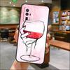 Red Wine Glass Art Case For Xiaomi 15 14 Ultra 13 11T 12T 13T 14T Pro POCO X7 Pro X3 X5 X6 M6 F5 F6 Pro Cover