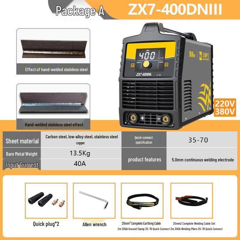 Shanghai Hugong 400DN Dual Voltage Industrial Welder - Universal Manual, High Current, 220/380V