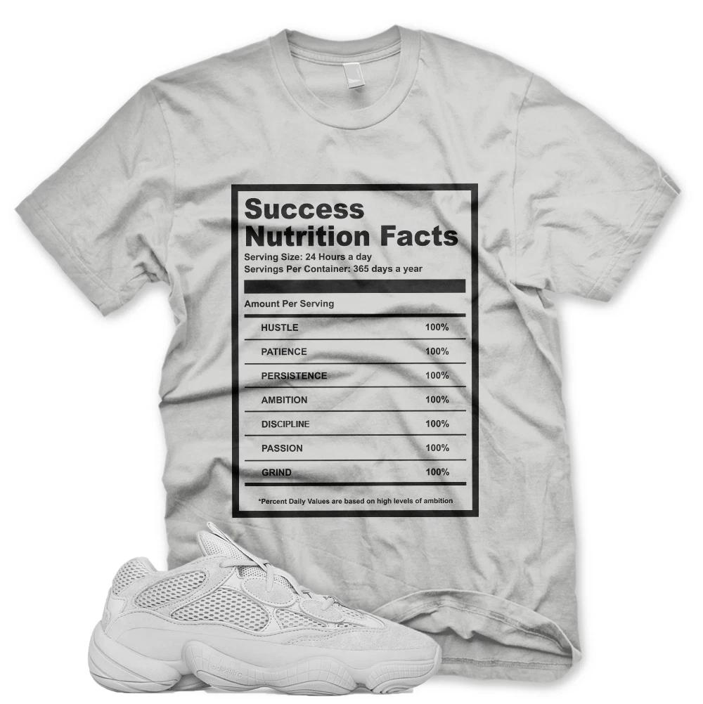 New SUCCESS FACTS T Shirt for Adidas YZ 500 Salt Butter Sesame Mauve Utility S