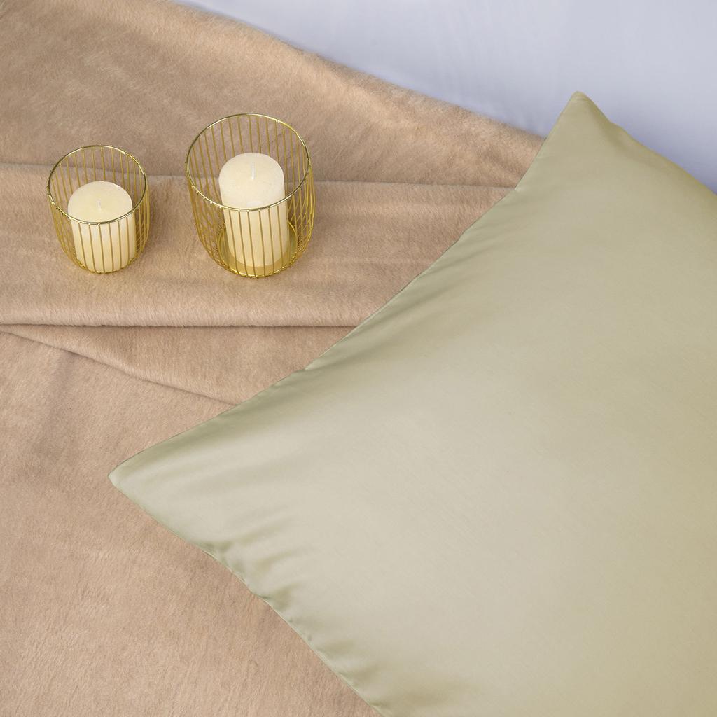 Cotton bedding 140x200 natural fabric satin weave smooth CREAM