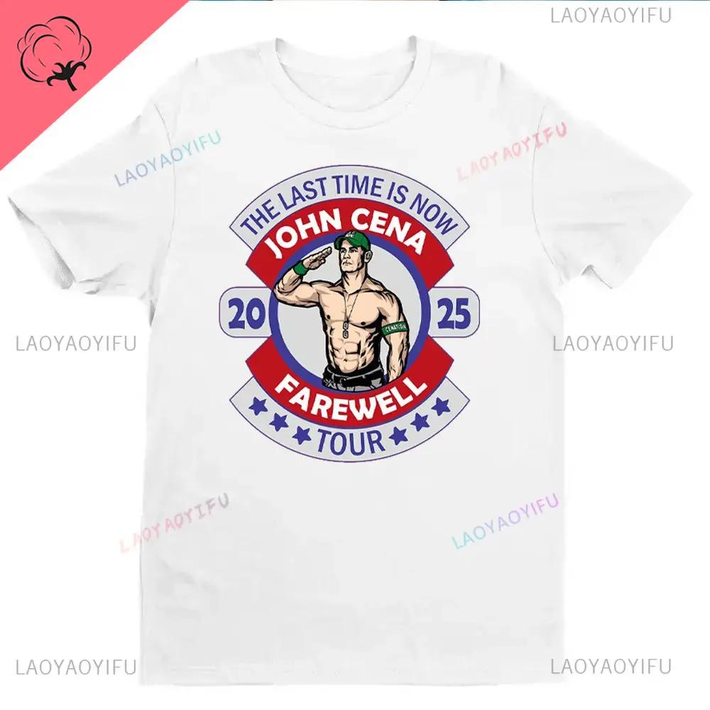 John Cena Wwe The Last Time Is Now Farewell Tour 2025 Shirt Essential T-Shirt Men Clothing High Quality Cotton Tops O-neck Tees