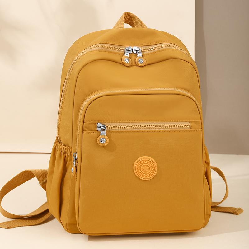 Lightweight Backpack Sleeve Pull Rod Women's Travel Backpack Water-repellent Nylon Schoolbag