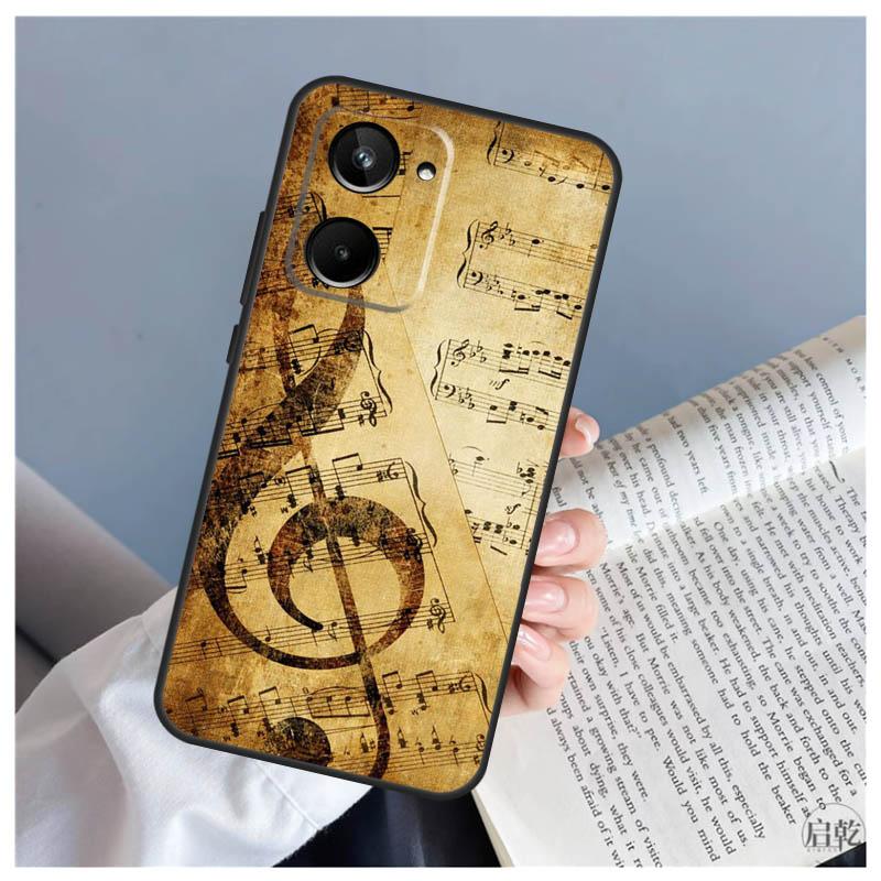 

Music Note Symbol Piano For Realme C61 C63 C71 C55 C67 C51 C75 C65 C53 C35 11 12 13 14 Pro Plus GT6 GT7 15 Pro Case Realme C65 4G