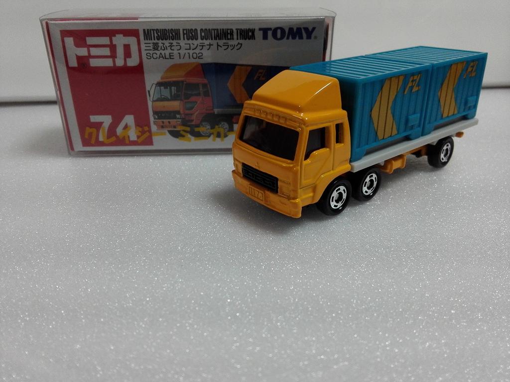 Tomica No. 74 Mitsubishi Fuso Container Truck Crazy Miniature Car Circle with Case