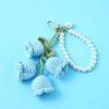 Korean Style Crochet Pearl Keychain Lily of the Valley Design