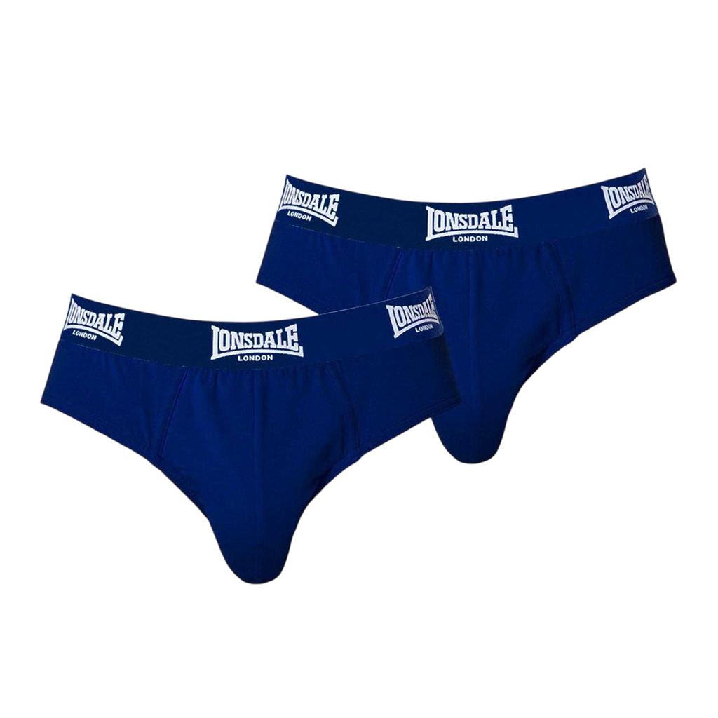 Lonsdale Mens Contrast Waistband Briefs (Pack of 2)