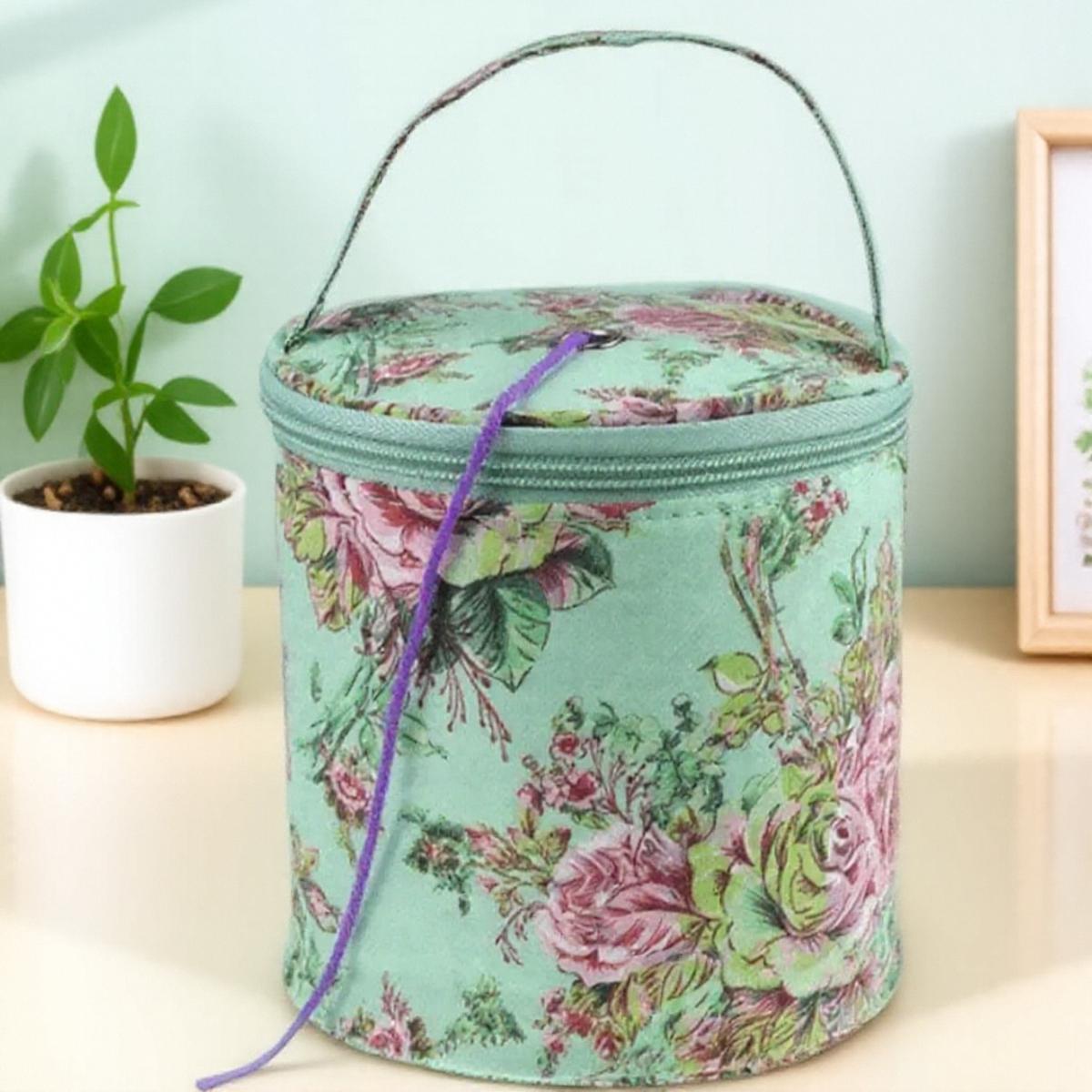 

Hot New Small Yarn Storage Bag Waterproof Crochet Hooks Tote For Sewing Accessories Tools Gift зелёный
