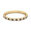 Garnet Eternity Band Ring - 925 Sterling Silver Gold Vermeil