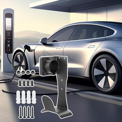 EV Charging Cable Holder Stainless Steel Wall Mount Bracket EV Charger Stand For Electric Vehicle Cable Bracket Organizer J1772