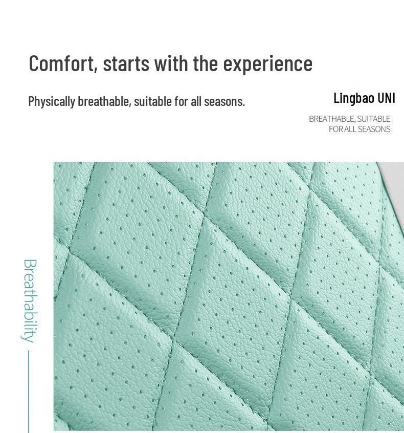 Lingbao UNI Cartoon Car Seat Cover - Full Coverage, Wear-Resistant Leather.