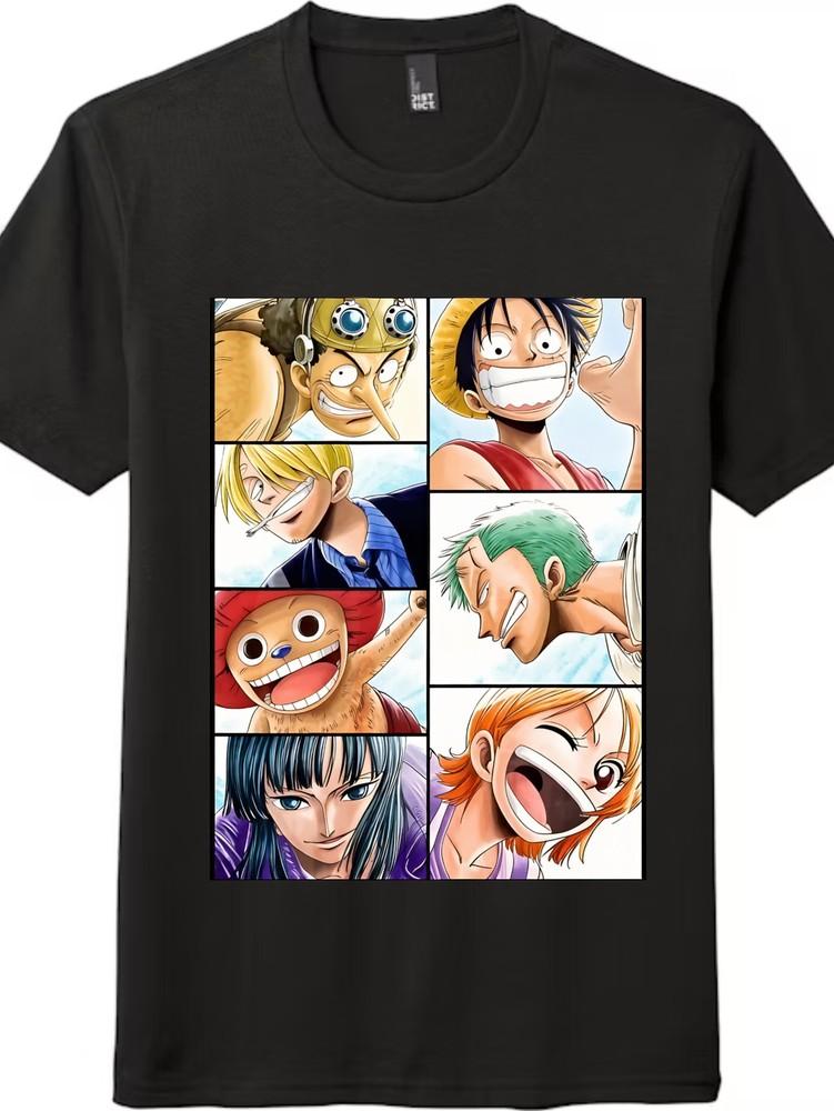 'One Piece''Character Collection Printed Short-Sleeve Tee|Trendy Anime Casual Top