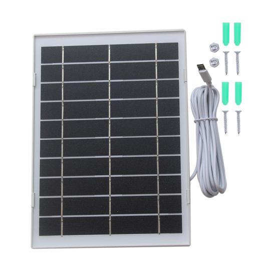 Solar Panel 8W High-Efficiency Output IP65 Waterproof Security Camera Power Supply Single Crystal Silicon Solar Panel