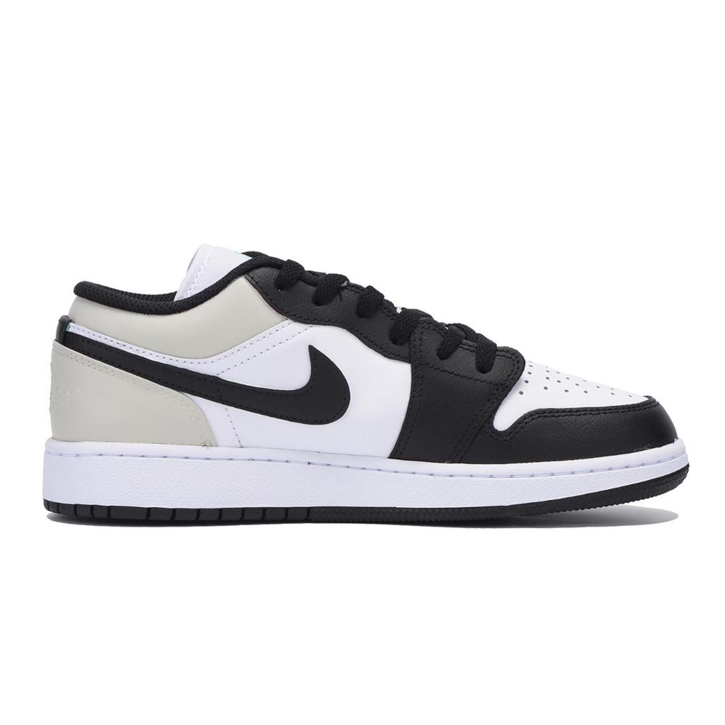 Jordan Air Jordan 1 Urban Chic Style Anti Slip Wear Resistant Low Top Vintage Basketball Shoes Men's White Gray 553558-131(Team85-)