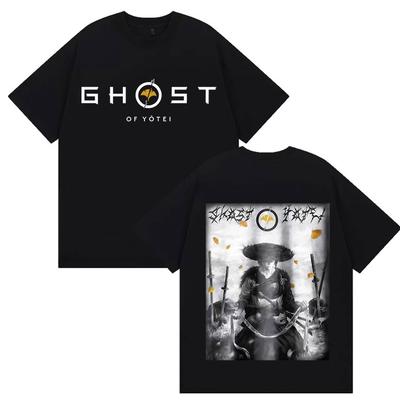 Ghost of Yotei Japan Graphic T Shirts Men's Harajuku Clothing Short Sleeve T-shirts Casual Loose Oversized Short Sleeve T Shirts