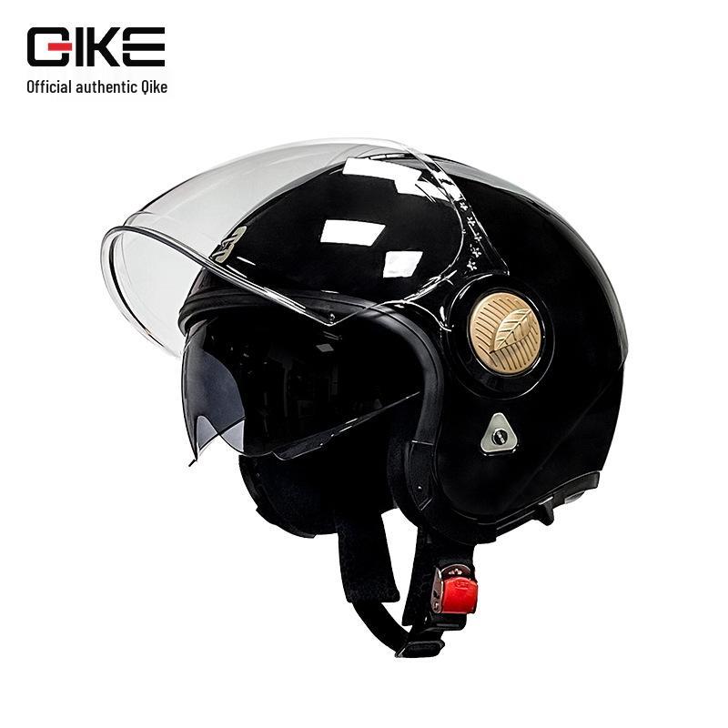 Men's Retro Motorcycle Helmet, 3C Certified, All-Season, Autumn/Winter, Half Helmet for Electric Vehicles