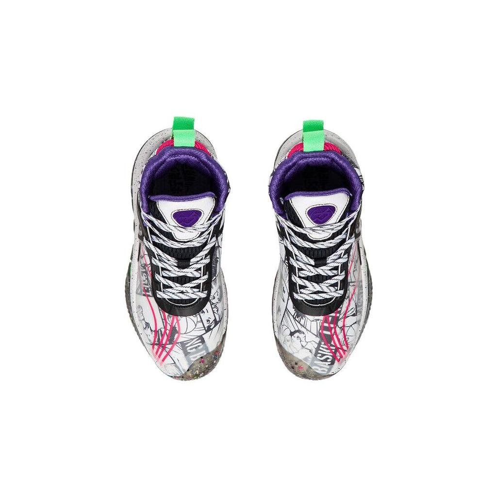Li Ning Iteam Probar Loc Youth Basketball Shoes Kids Sneakers White Black YKBR052-59
