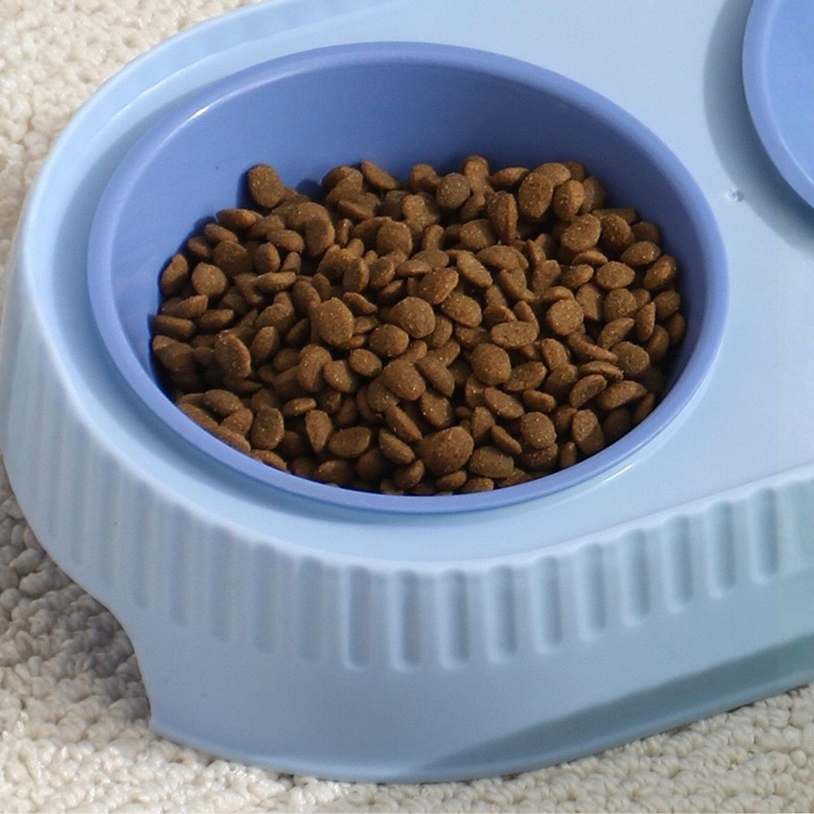 

YPBEW Двойная миска для собак из нержавеющей стали Набор мисок для воды и корма С подставкой-медленником для кошек и щенков Съемная