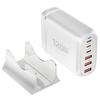 GaN USB-C Charging Station 6-Port Type-C Power Adapter Fast Charger IPad Laptop Car Charger 5V/3A