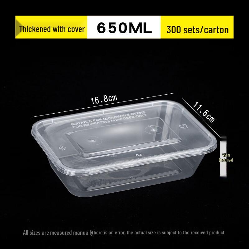 CMAOS Disposable Transparent Rectangular Food Containers