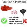 Collapsible Car Engine Funnel Silicone Liquid Funnel Washer Fluid Change Portable Auto Engine Oil Petrol Change Funnels