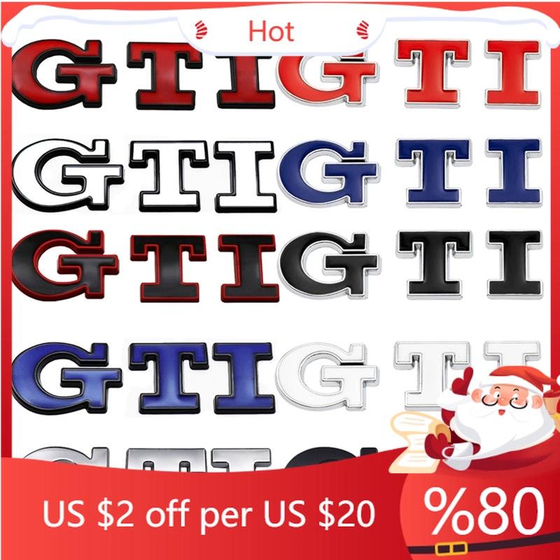 2026 New For VW VOLKSWAGEN for Volkswagen VW Metal GTI Logo Car Rear Trunk Emblem Side Sticker Golf 4 5 6 7 8 Polo Jetta Tiguan