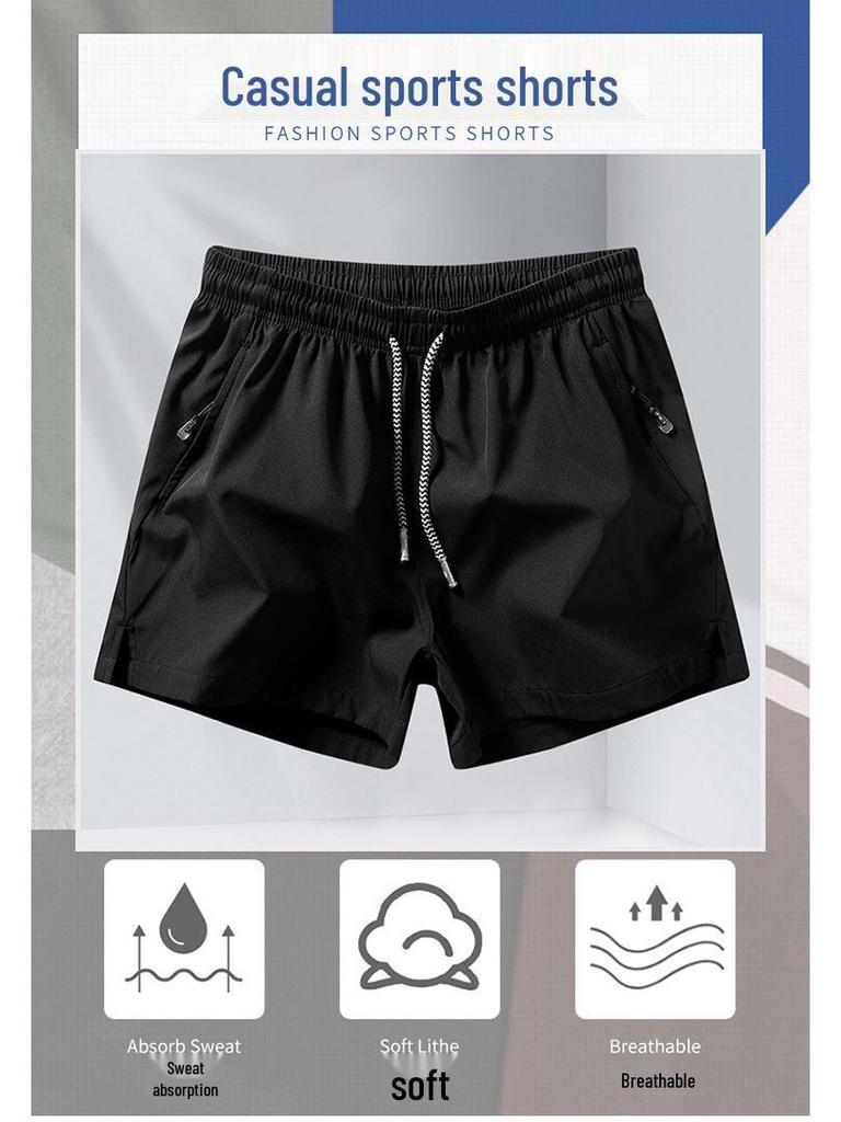 Men's Quick-Dry Ice Silk Casual Shorts - Versatile Summer Fashion for All Ages