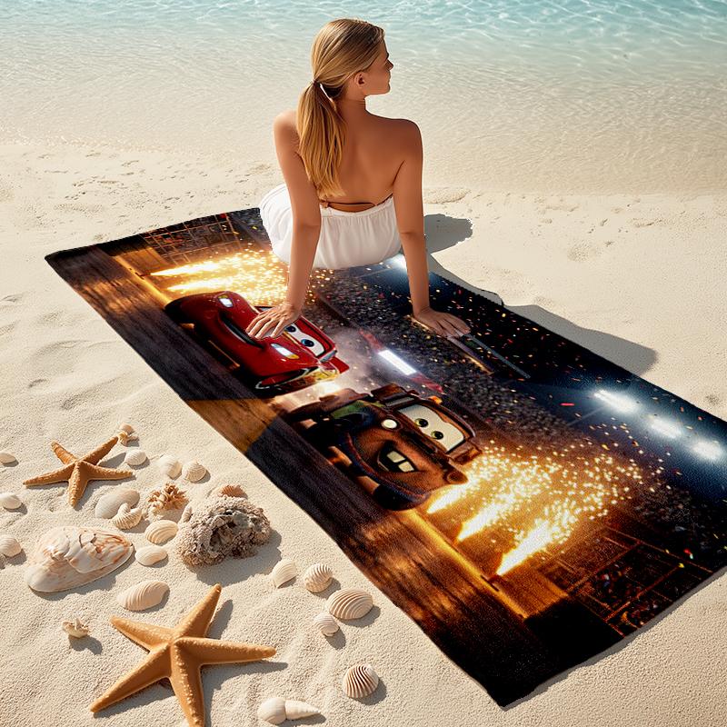 Lightning McQueen Beach Towel Outdoor Camping Beach Towel for Vacation Swim Outdoor Pool Absorbent Bath Towel