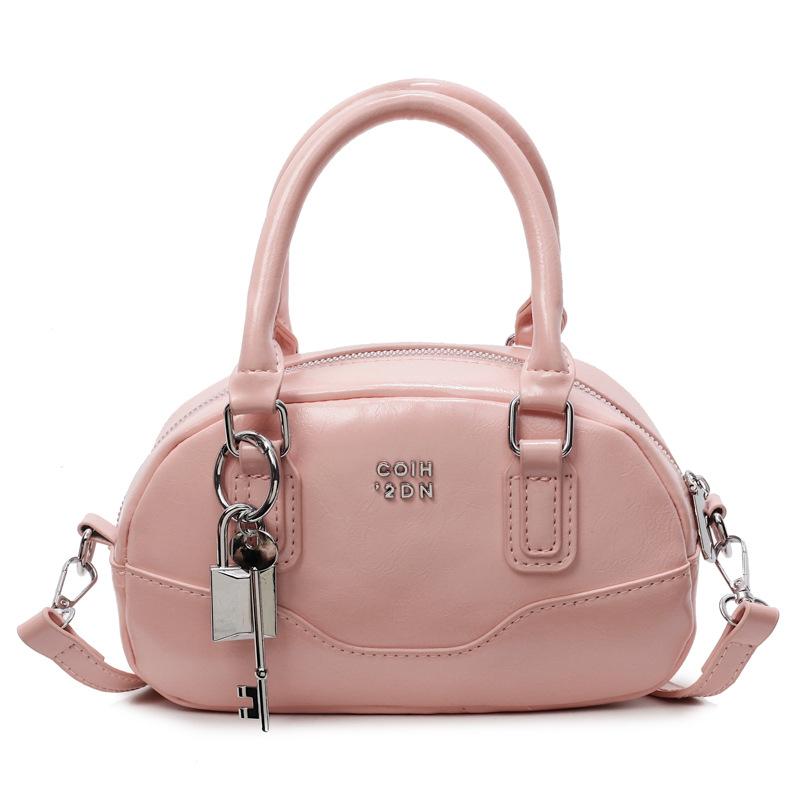 This Year's Popular Hot-selling Fashion Portable Boston Bag Simple Solid Color High-end Sense Versatile Foreign Style Messenger Women's Bag