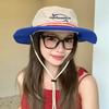 Summer Women Patchwork Fisherman Hat Girl Western Cowboy Wide Brim Bucket Hats Outdoor Hiking Panama Basin Cap