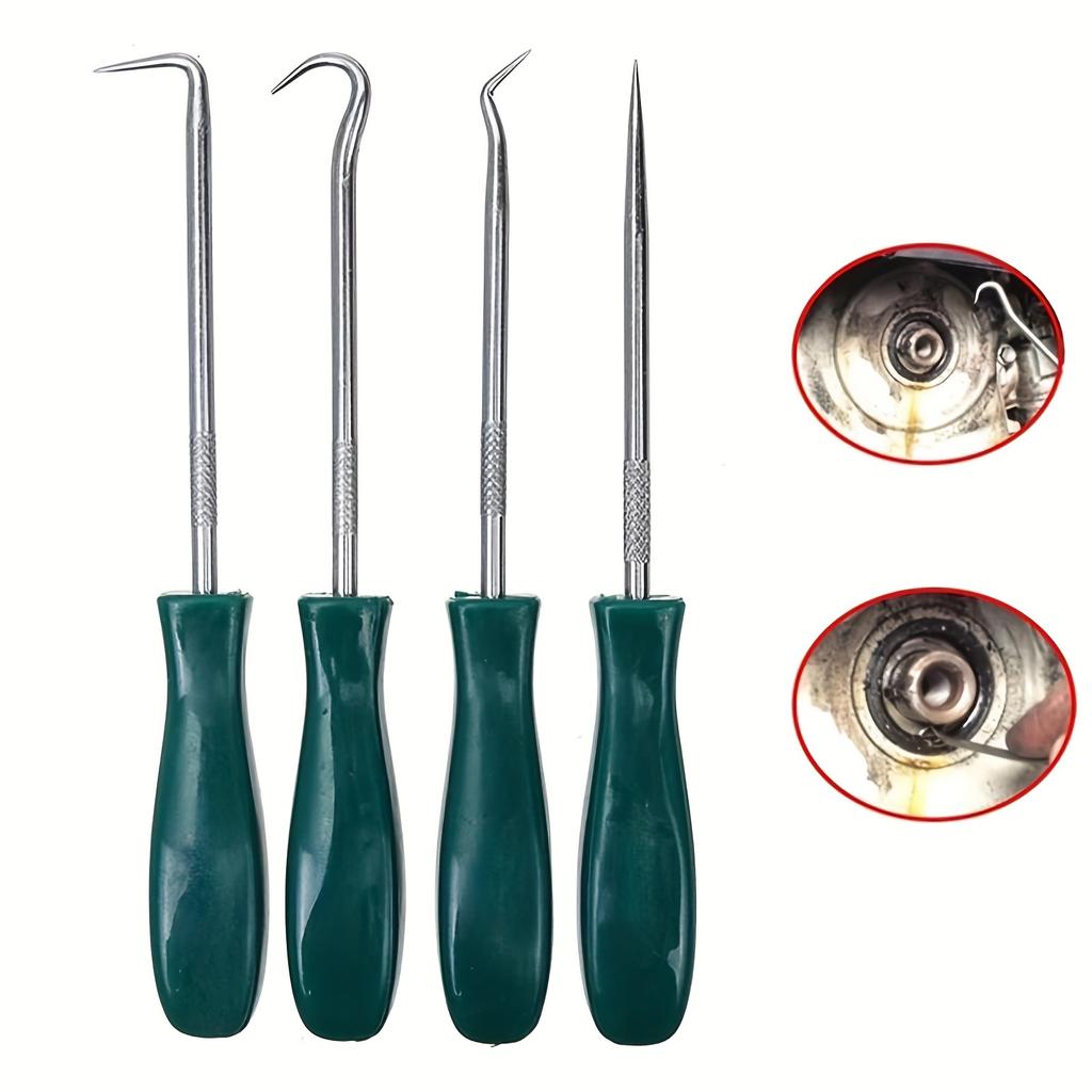 4 pieces of professional oil seal removal tools, mini seal hook set, special shape sealer, automotive sealant extractor, engine repair tools