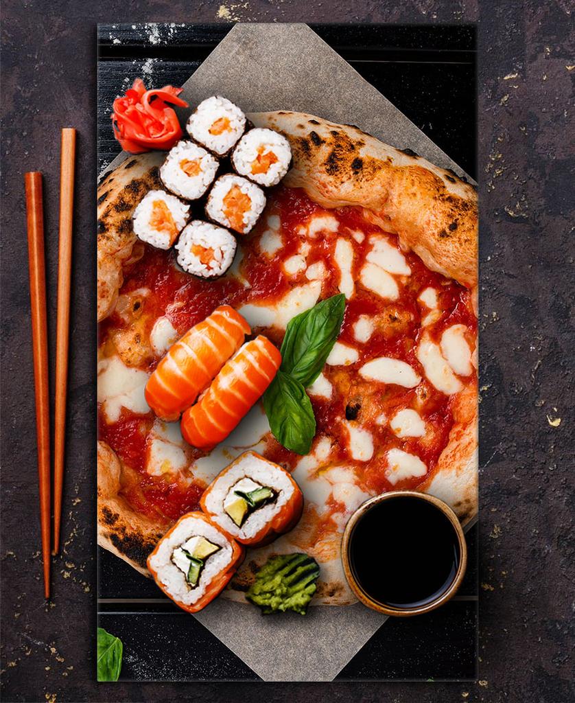SZKLANA DESKA DO KROJENIA 30x52 Pizza