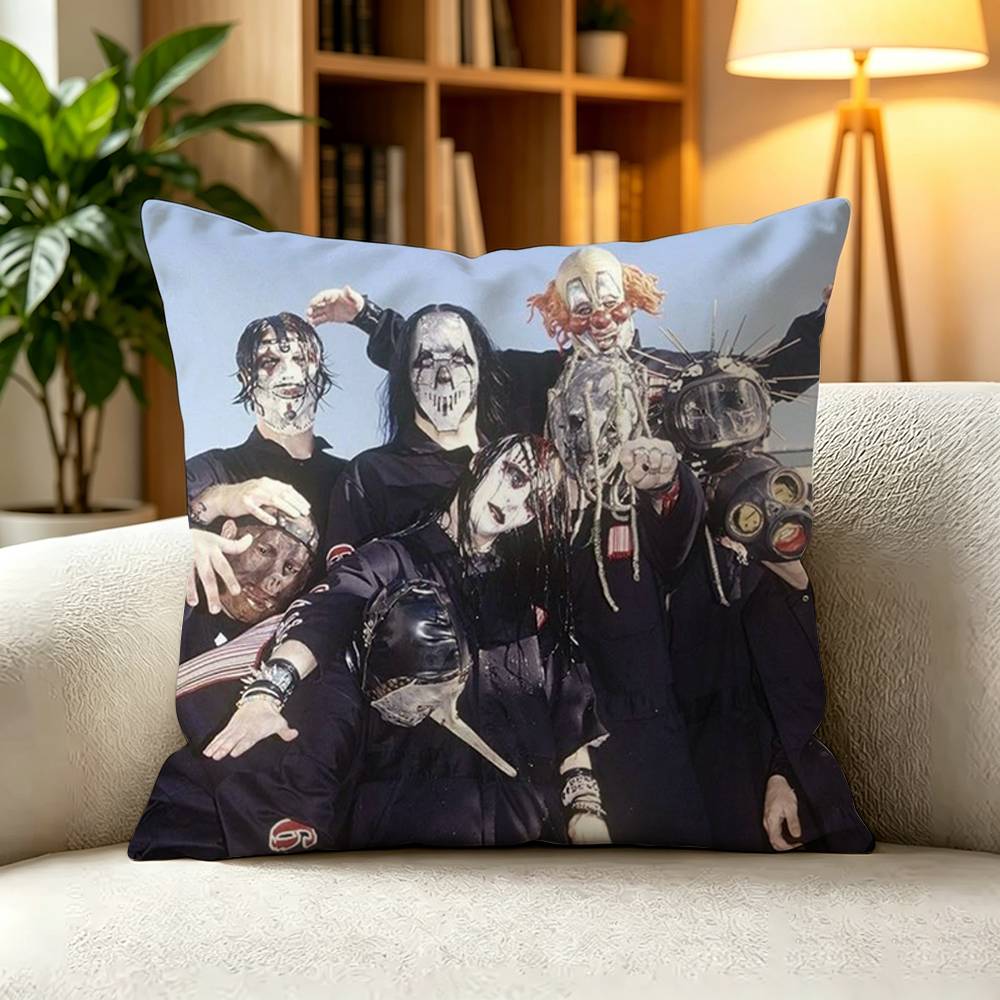 GGritty Vintage Slipknot Metal Band Horror Square DoubleSided printed Pillow Case Bedroom Bedside Pillow Sofa Cushion Cover